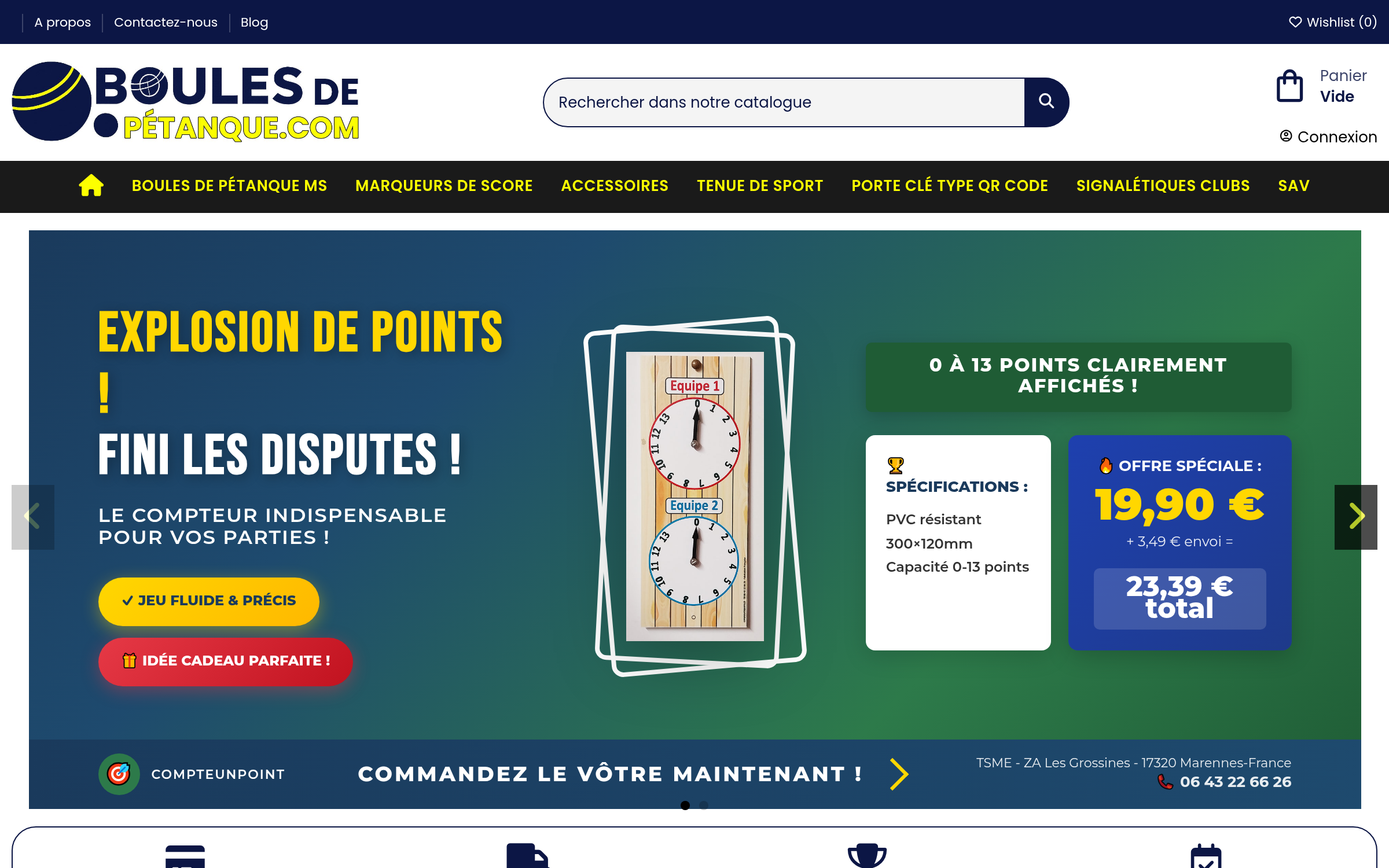 Boules de Pétanque - E-commerce Sport