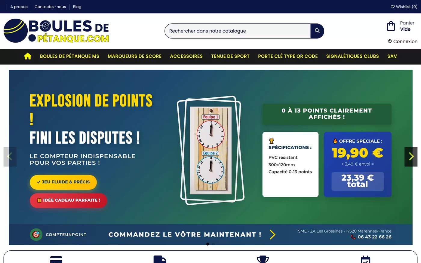 Boules de Pétanque - E-commerce Sport