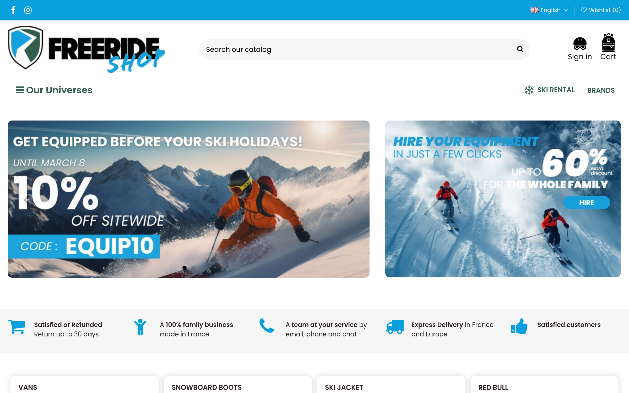 Freeride Shop - E-commerce Sport