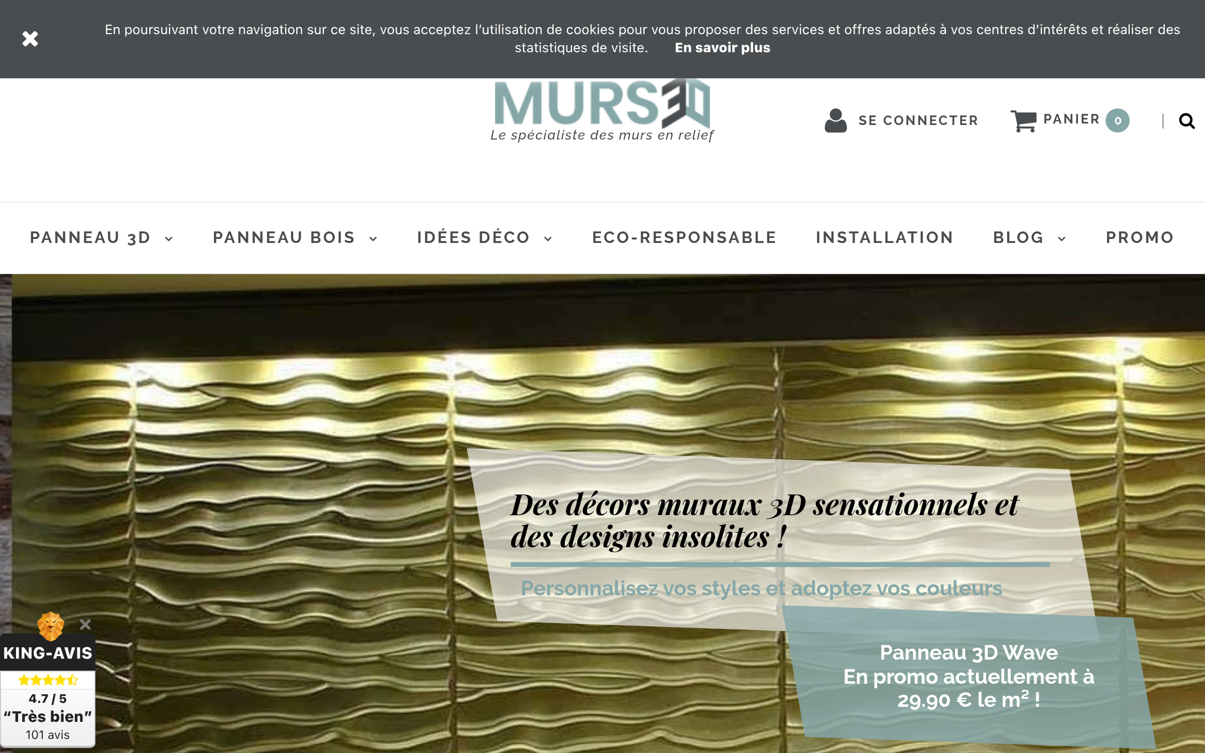 Murs 3D - E-commerce Décoration