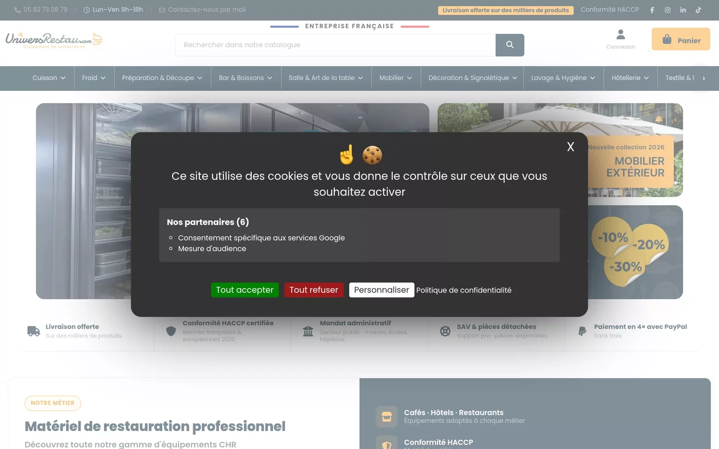 Univers Restau - E-commerce Matériel CHR